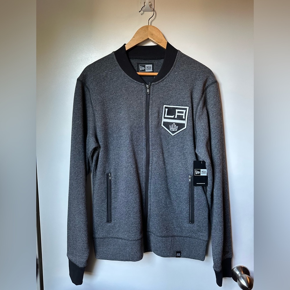 New Era Dark Gray Zip-Up Sweater